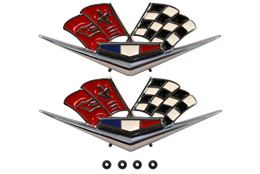 1962-63 FENDER EMBLEM, 327/409  X-FLAG